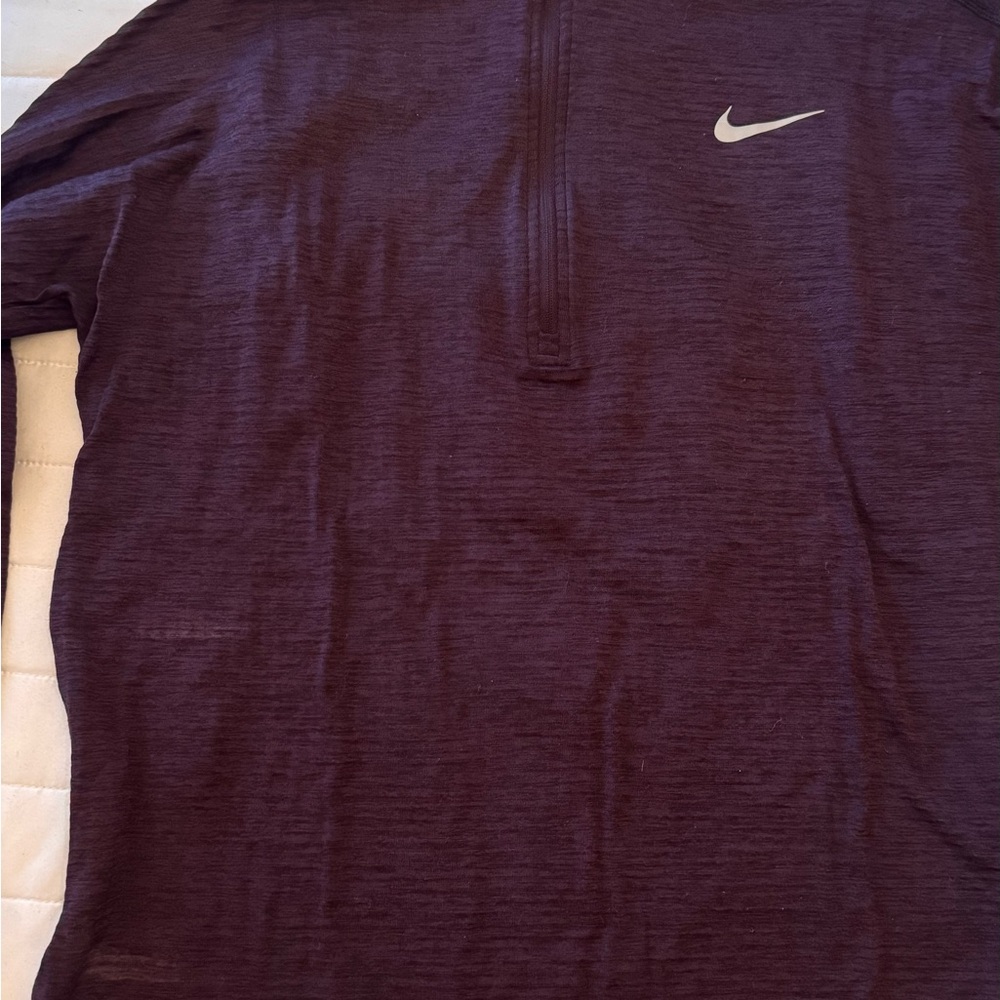 Nike Dri-FIT Running Quarter-Zip Pullover - Plum